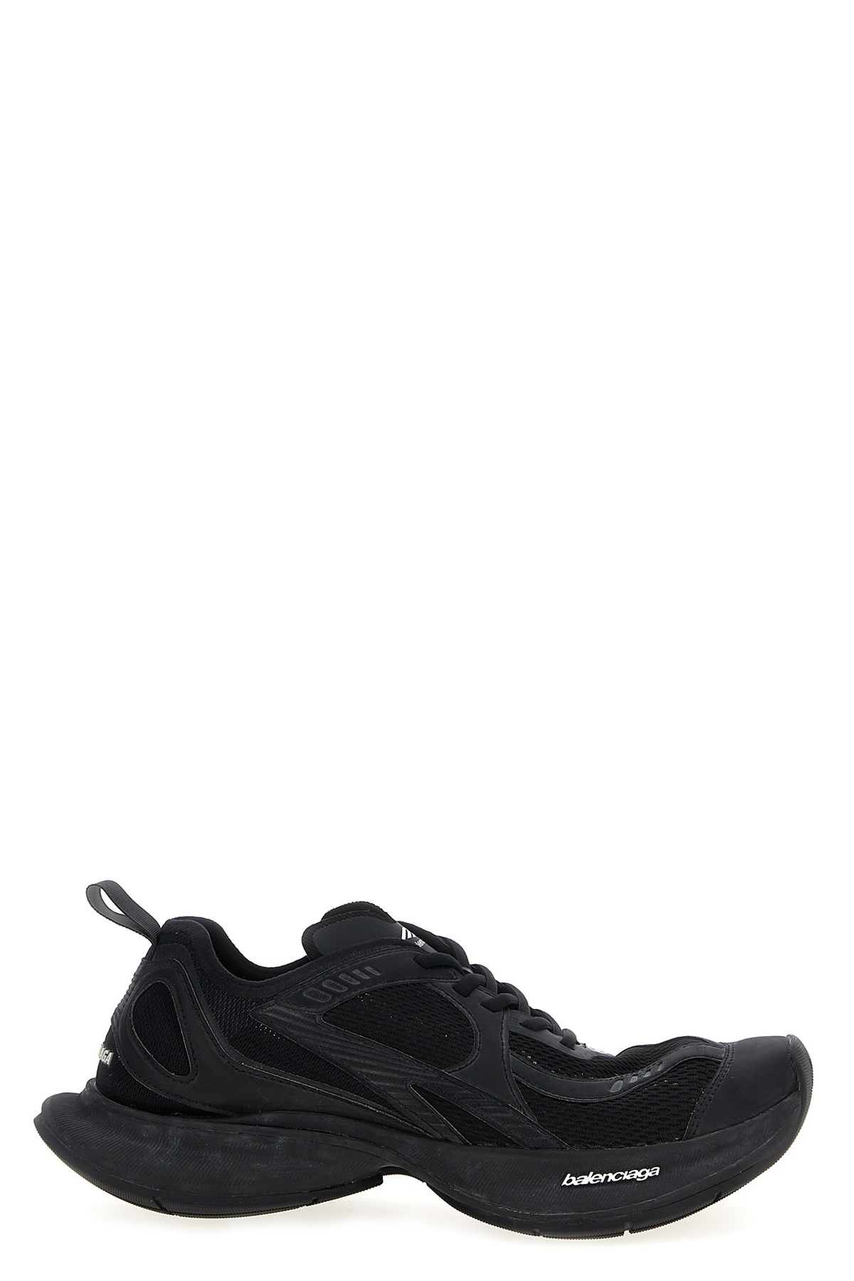 Balenciaga Black Mesh And Rubber Circuit Sneakers In Black