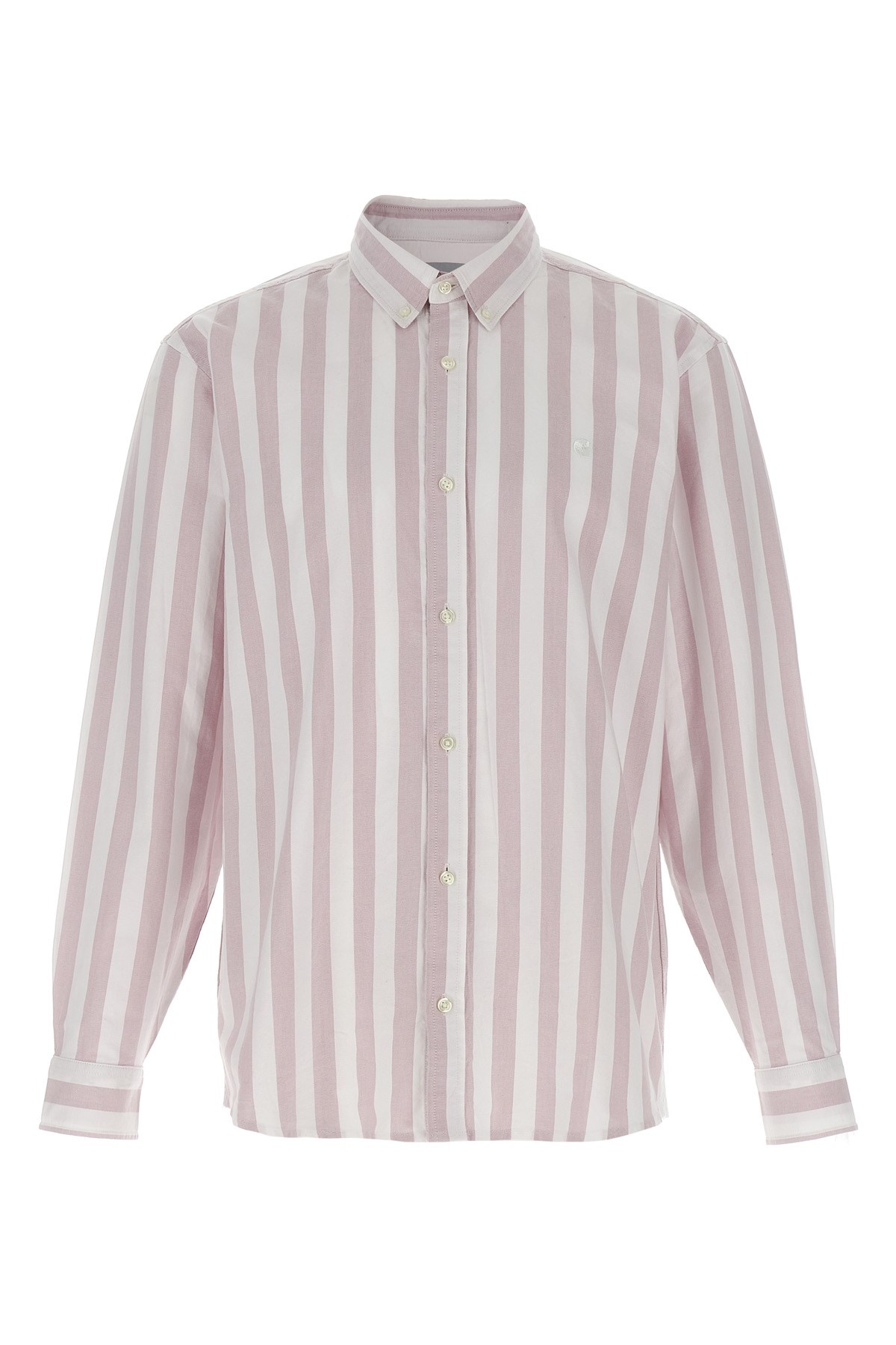 Carhartt Striped Pattern Button-down Collar Cuffed Sleeves Shirt In Multi