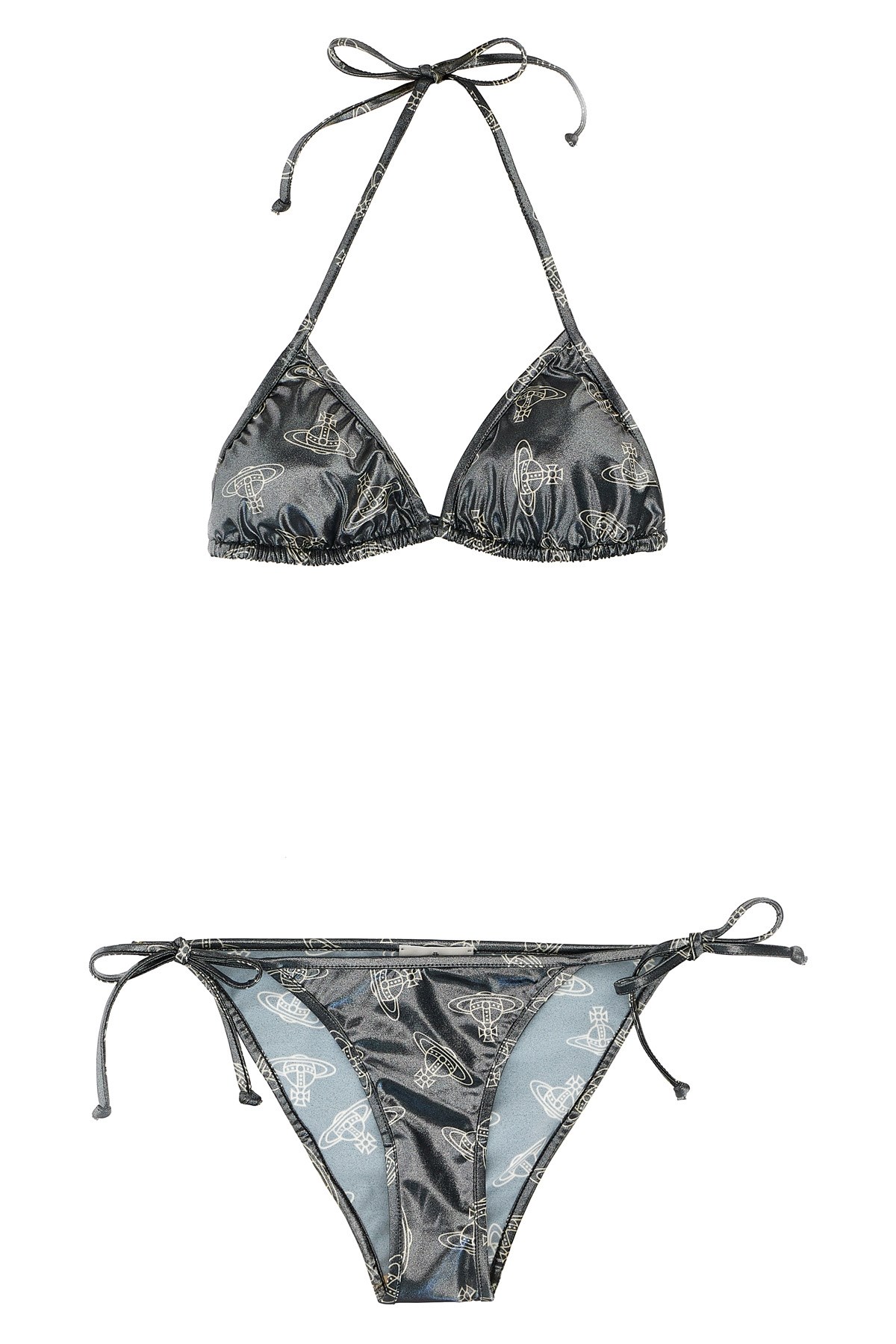 Vivienne Westwood Triangle Top Bikini With Adjustable Straps And All-over Print