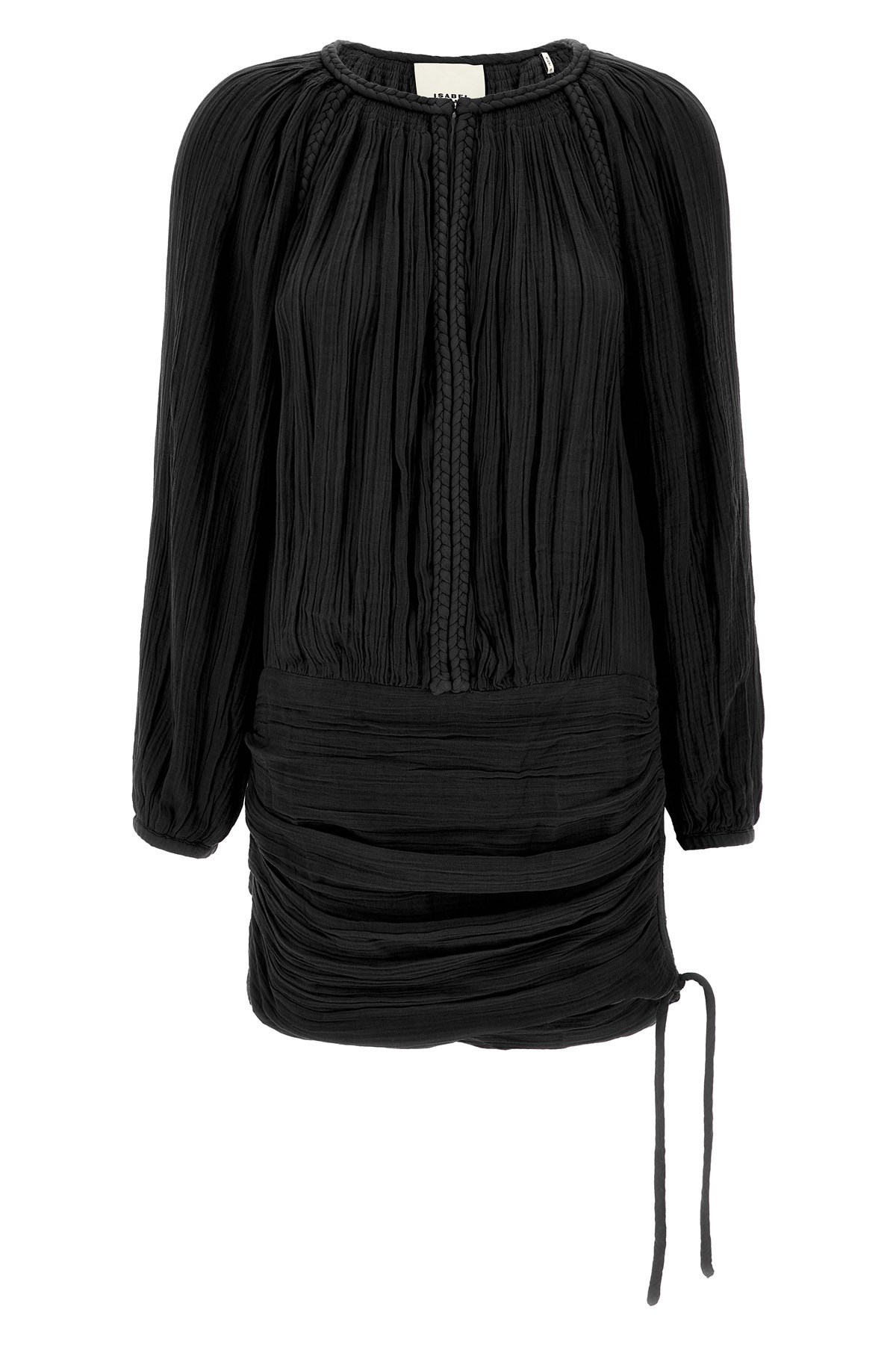 Isabel Marant Dress Drawstring Trimmed Sleeves Pleats