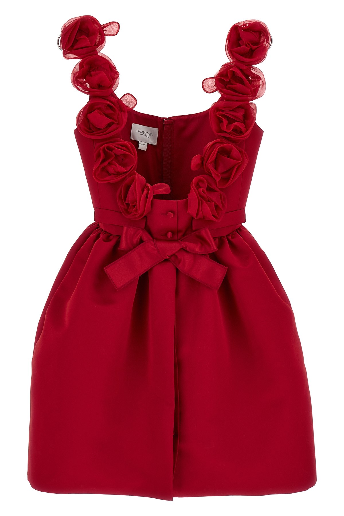 Giambattista Valli Satin Mini Dress With Structured Balloon Skirt