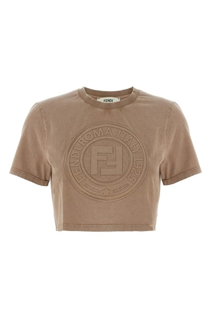 Tシャツ・カットソー FENDI SS25 (FS8274 AUJXF0ZNM) mens fendi hat | White T-shirt with logo Fendi