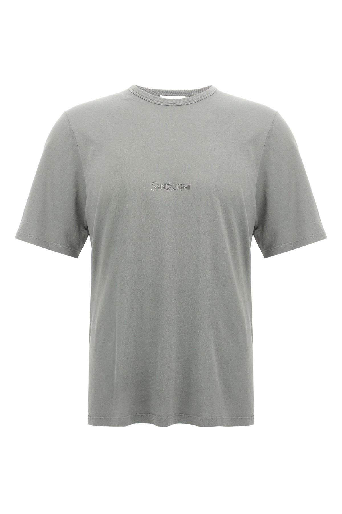 Tシャツ・カットソー Saint Laurent Logo embroidery t-shirt (818535YBHD2 1025) 818535-YBHD2-1025-saint-