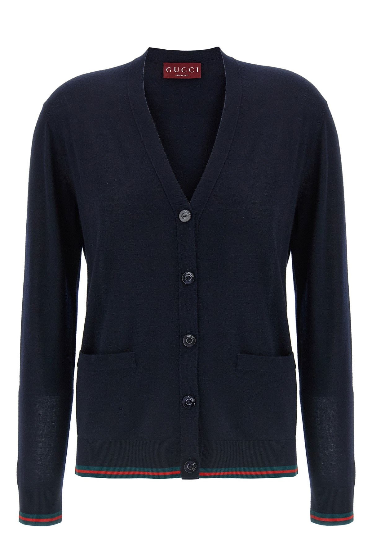 Gucci Women Cardigan Web In Black