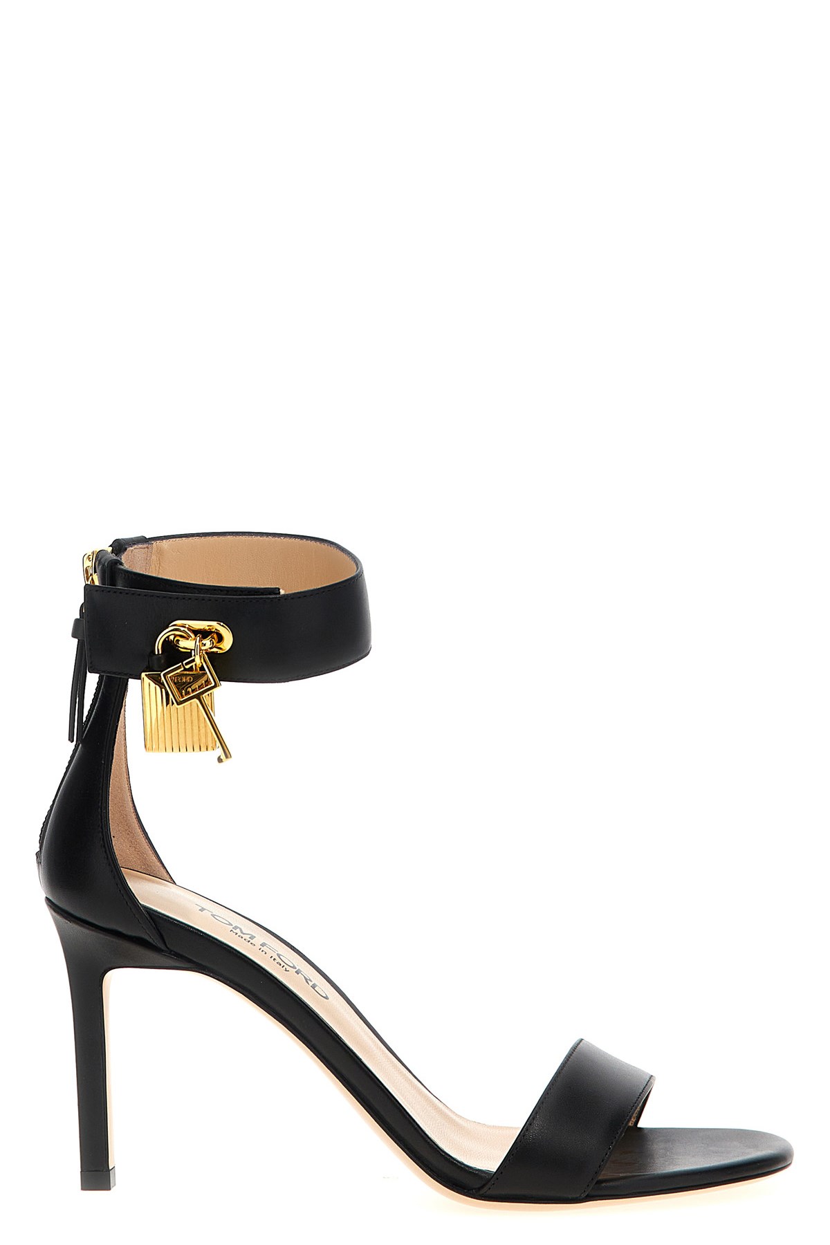 Tom Ford Lock Hardware Leather Open Toe Sandals
