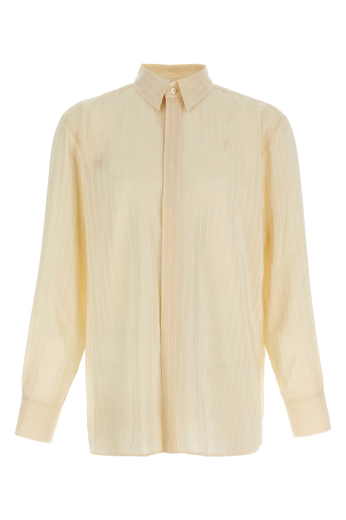 Saint Laurent Striped Shirt With Long Sleeves And Button-down Collar