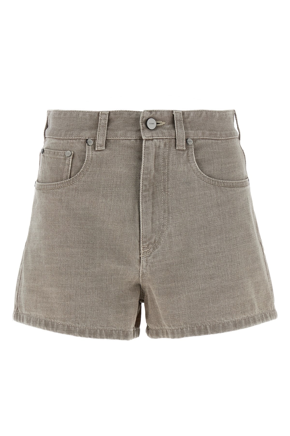 Fendi Grey Denim Shorts
