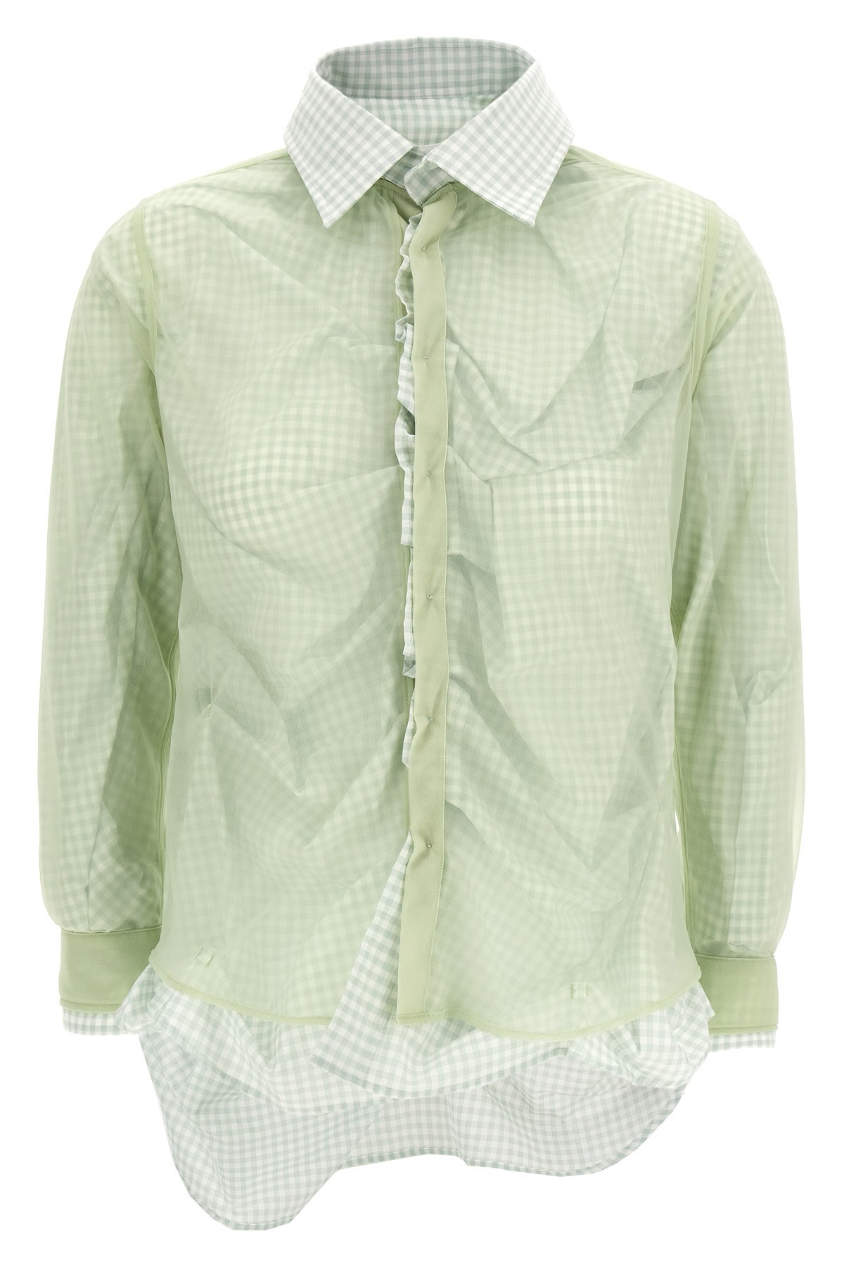 Maison Margiela Multi Layer Shirt Sweaters And Cardigans Green