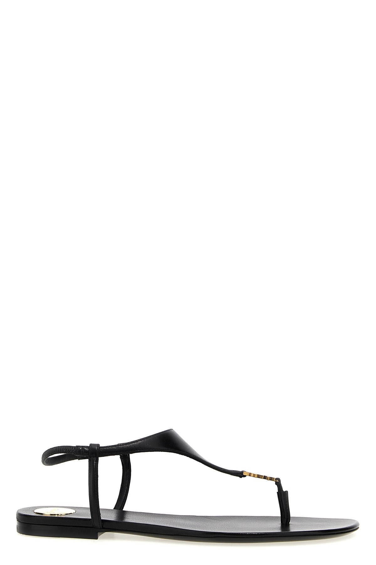 Saint Laurent 'cassandre' Sandals In Black