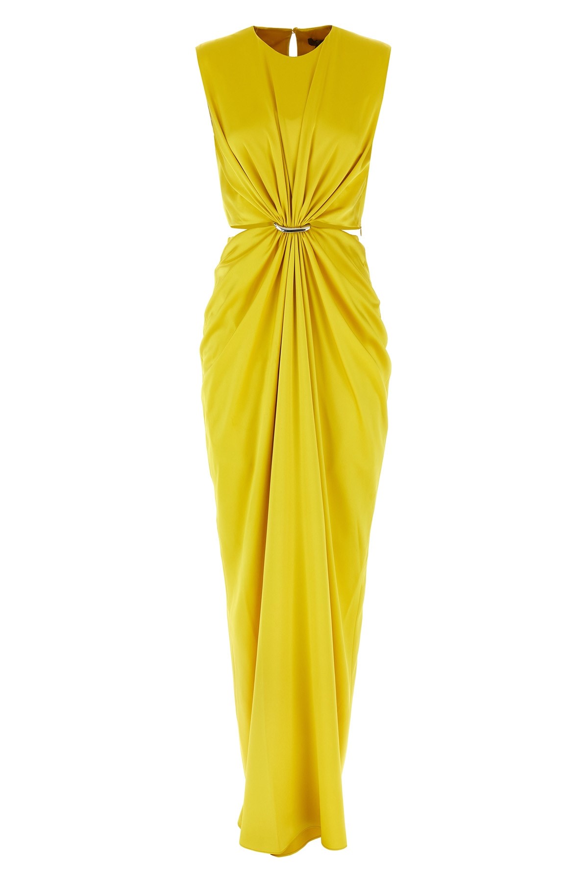Max Mara Front Draped Dress With Metal Ring Accent