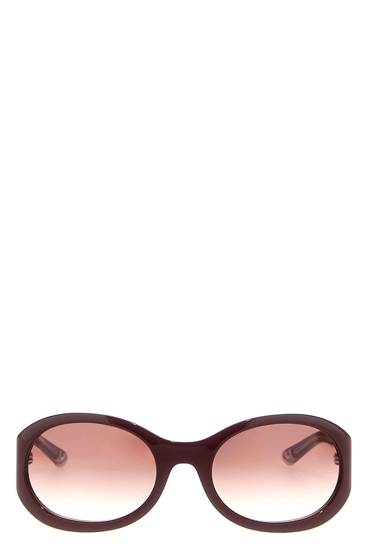 Gucci Oval Frame Sunglasses With Tinted Lenses In Brown