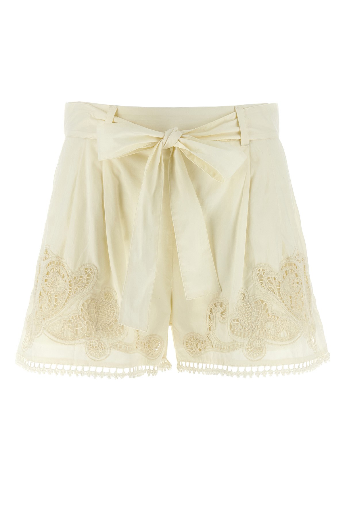Twinset White Macram Shorts