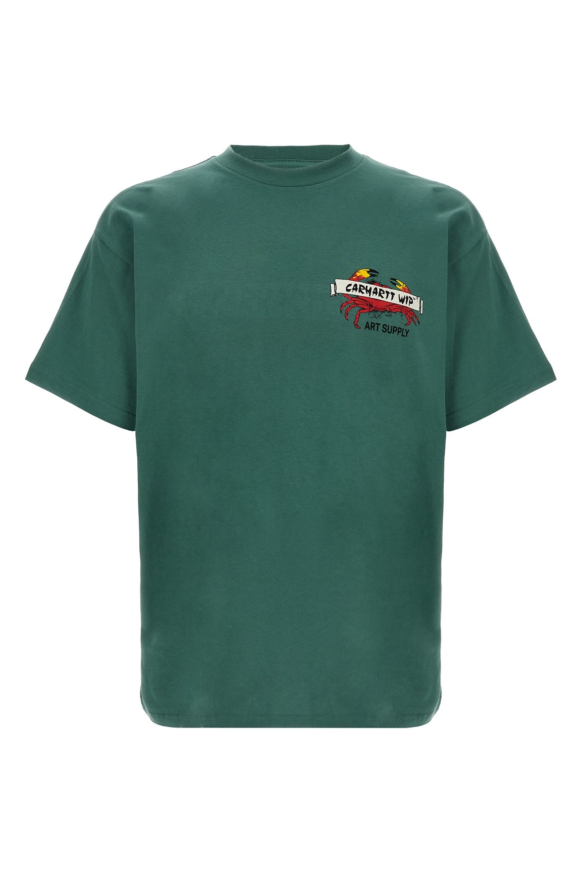 Carhartt Work In Progress Crab Paint Organic Cotton Graphic T-shirt In Green