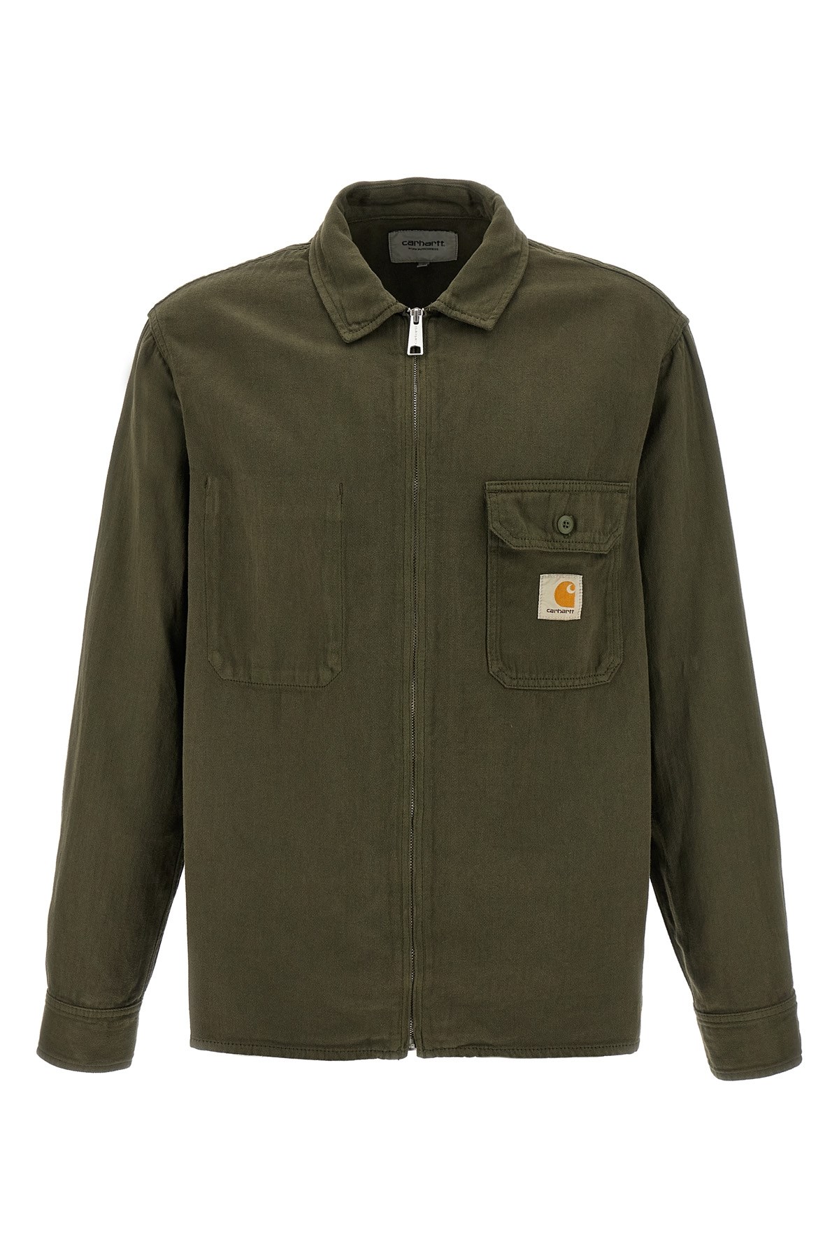 Carhartt Shirt Jacket With Logo In Green