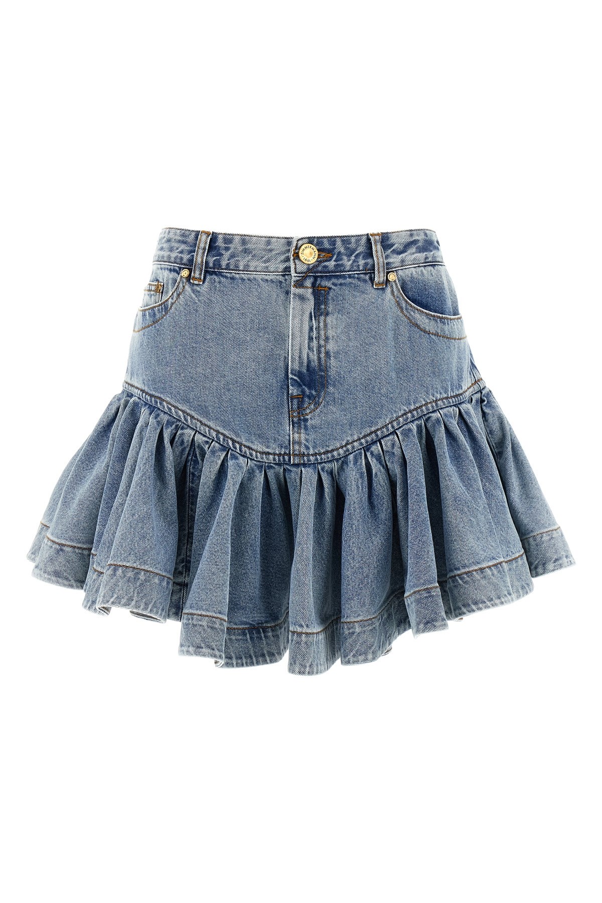Zimmermann 'denim Frill Mini' Skirt
