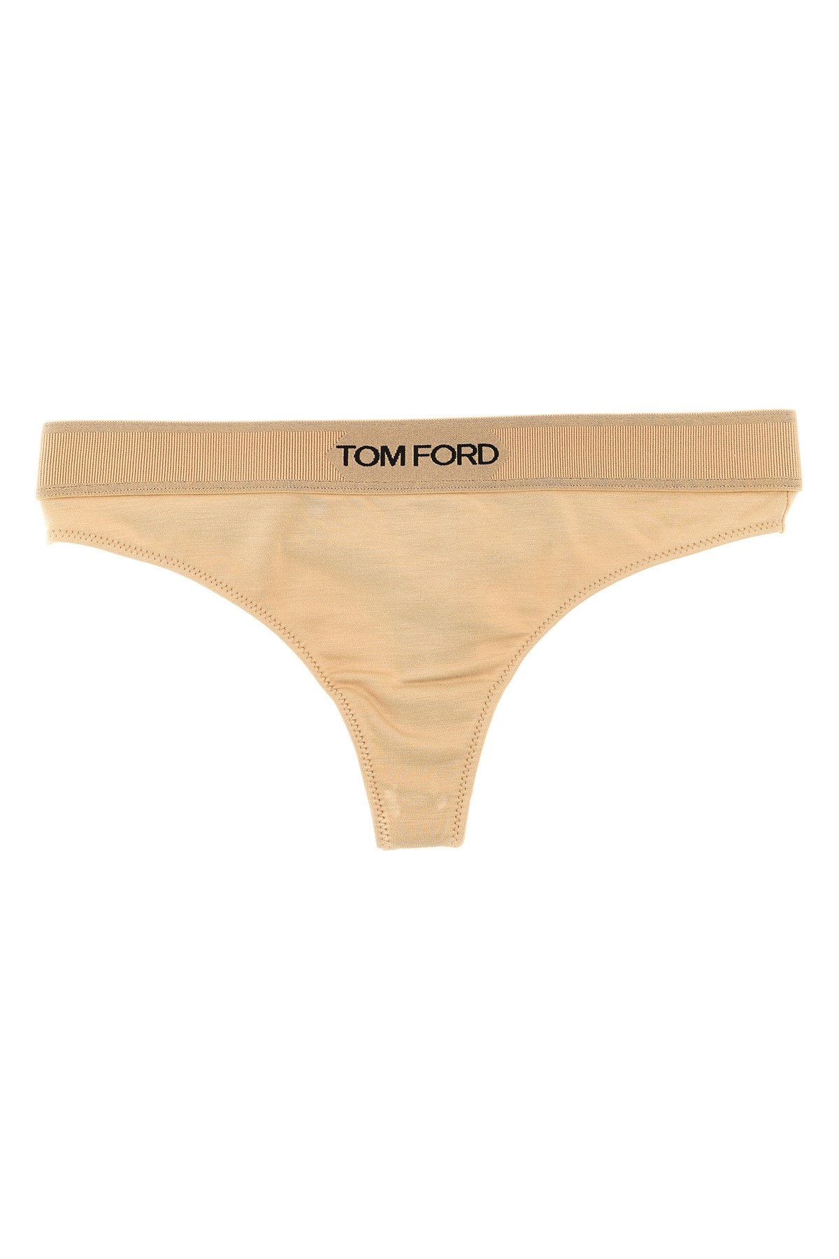 Tom Ford Thong Briefs Seamless Elastic Waistband In Neutral