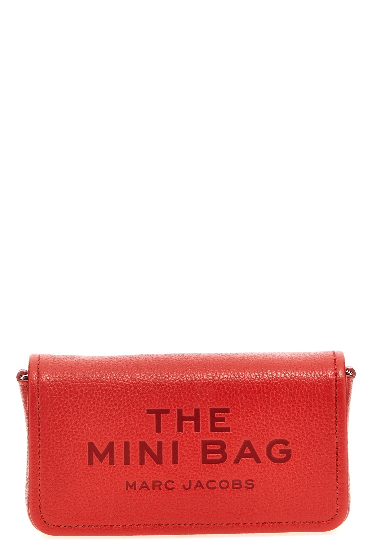 Marc Jacobs The Mini Grained Leather Crossbody Bag In Red