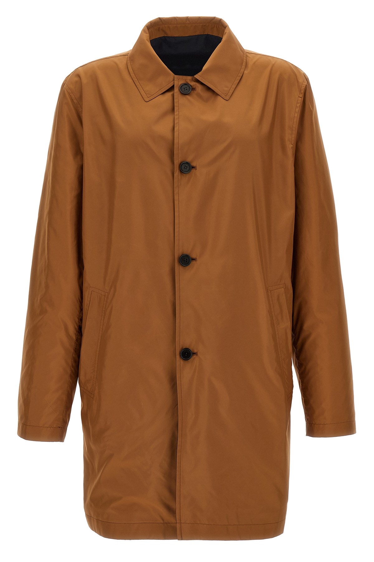 Pal Zileri Reversible Car Coat Front Pockets Long Sleeves