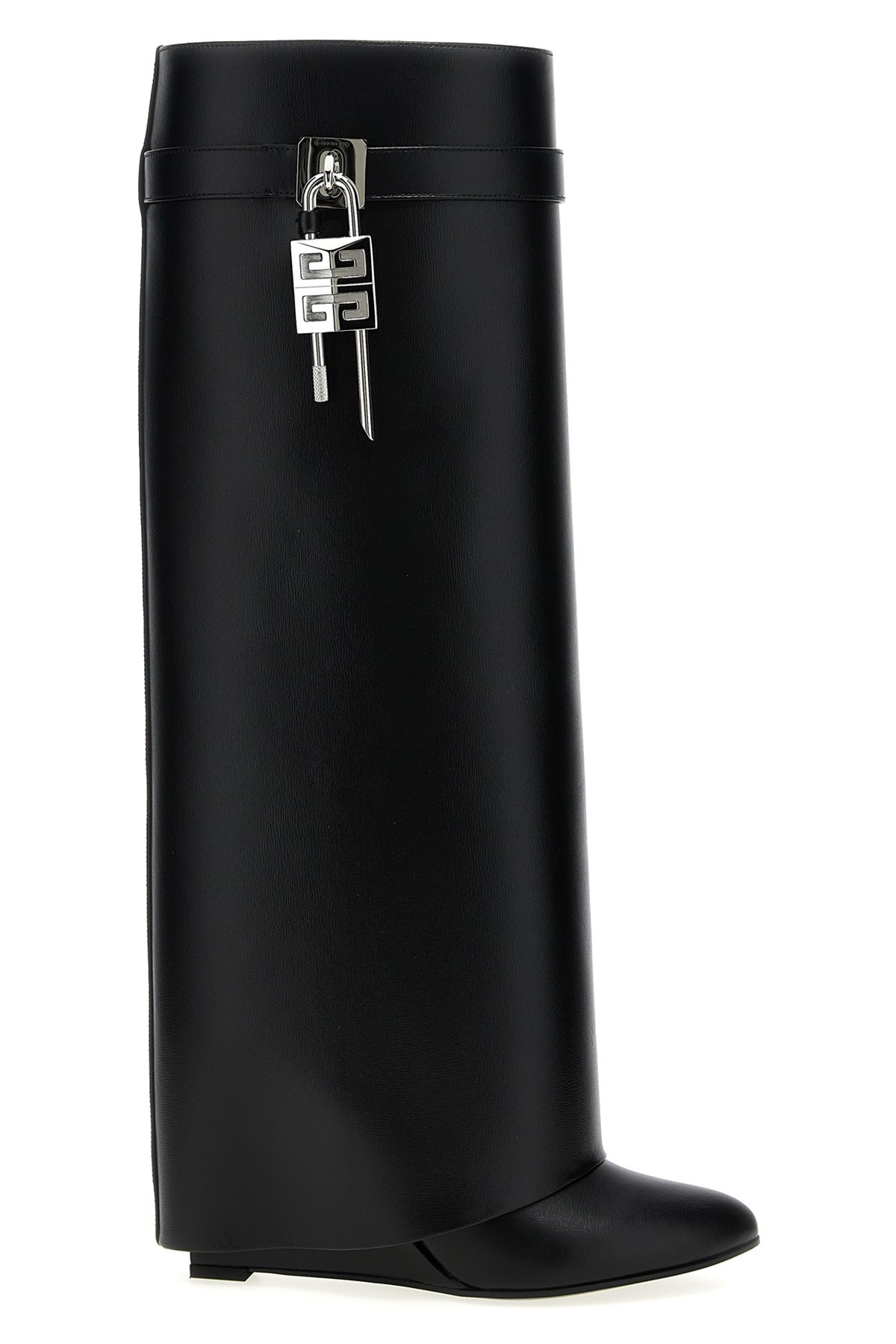 Givenchy High-heeled Boots With Structured Silhouette And Decorative Detail In Black