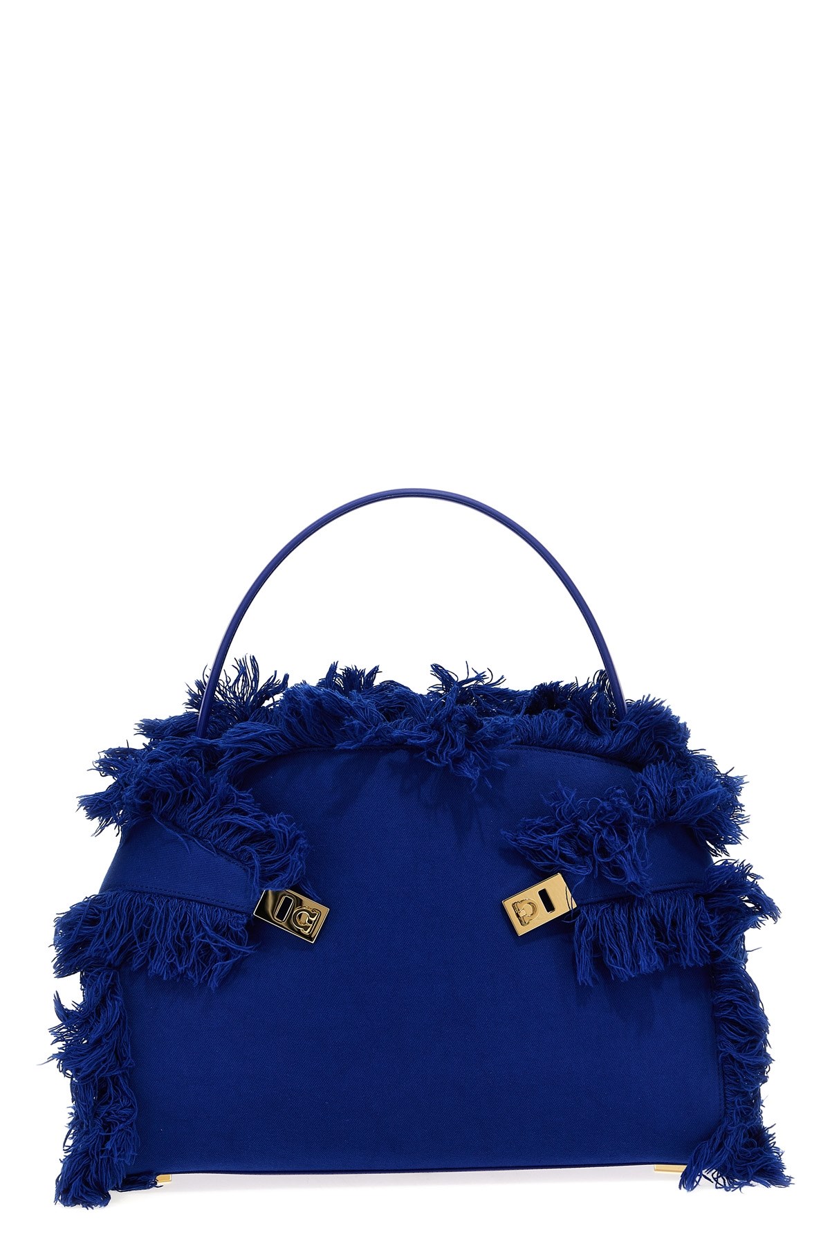 Ferragamo Blue Hug Soft Shoulder Bag