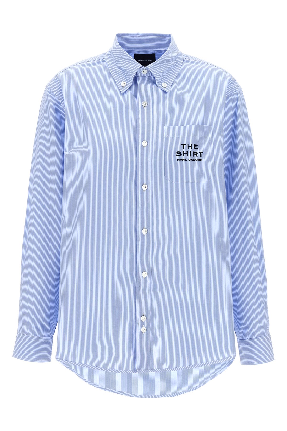 Marc Jacobs Striped Cotton Shirt Collar Pocket Sleeves