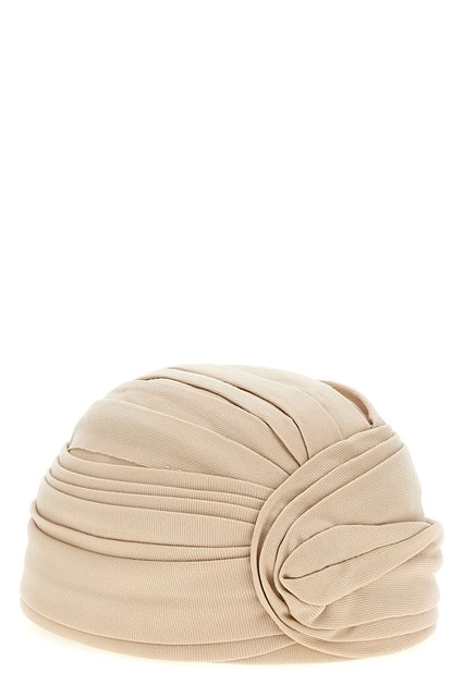 ハット VALENTINO Valentino Garavani 'Vlogo' silk turban Rigid Silk Turban for Woman in Gloom/gold | Valentino US