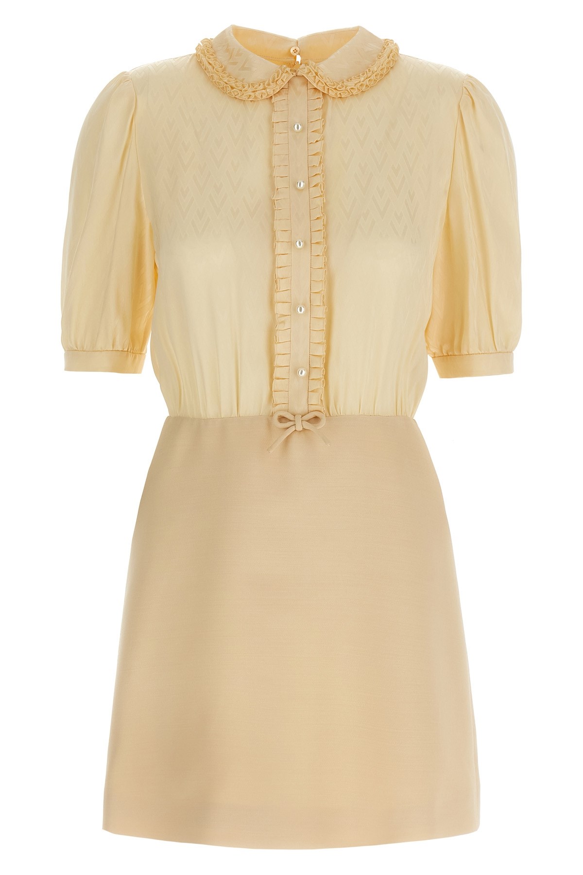 Valentino Women's Crepe Couture Short Dress In Neutral