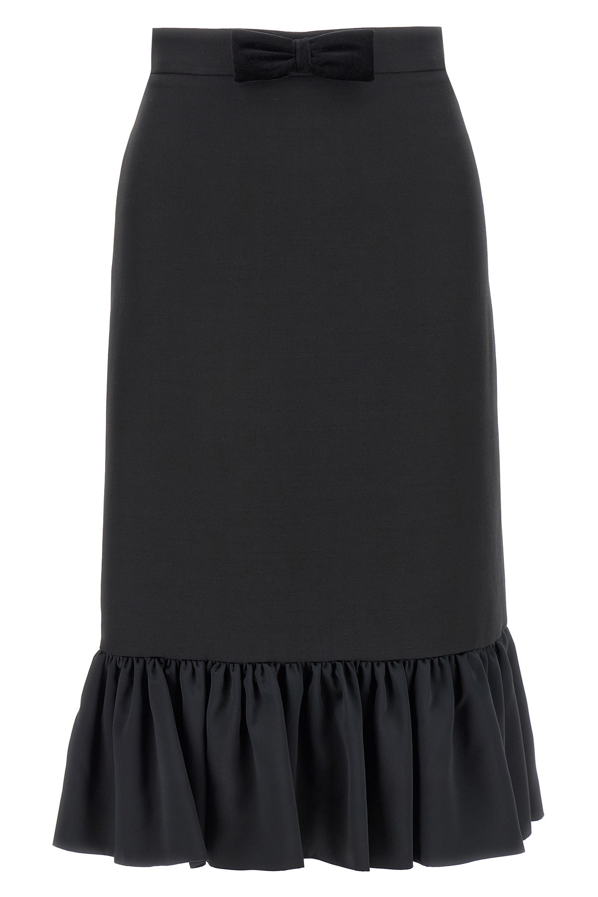 Valentino Black Crepe Couture Skirt