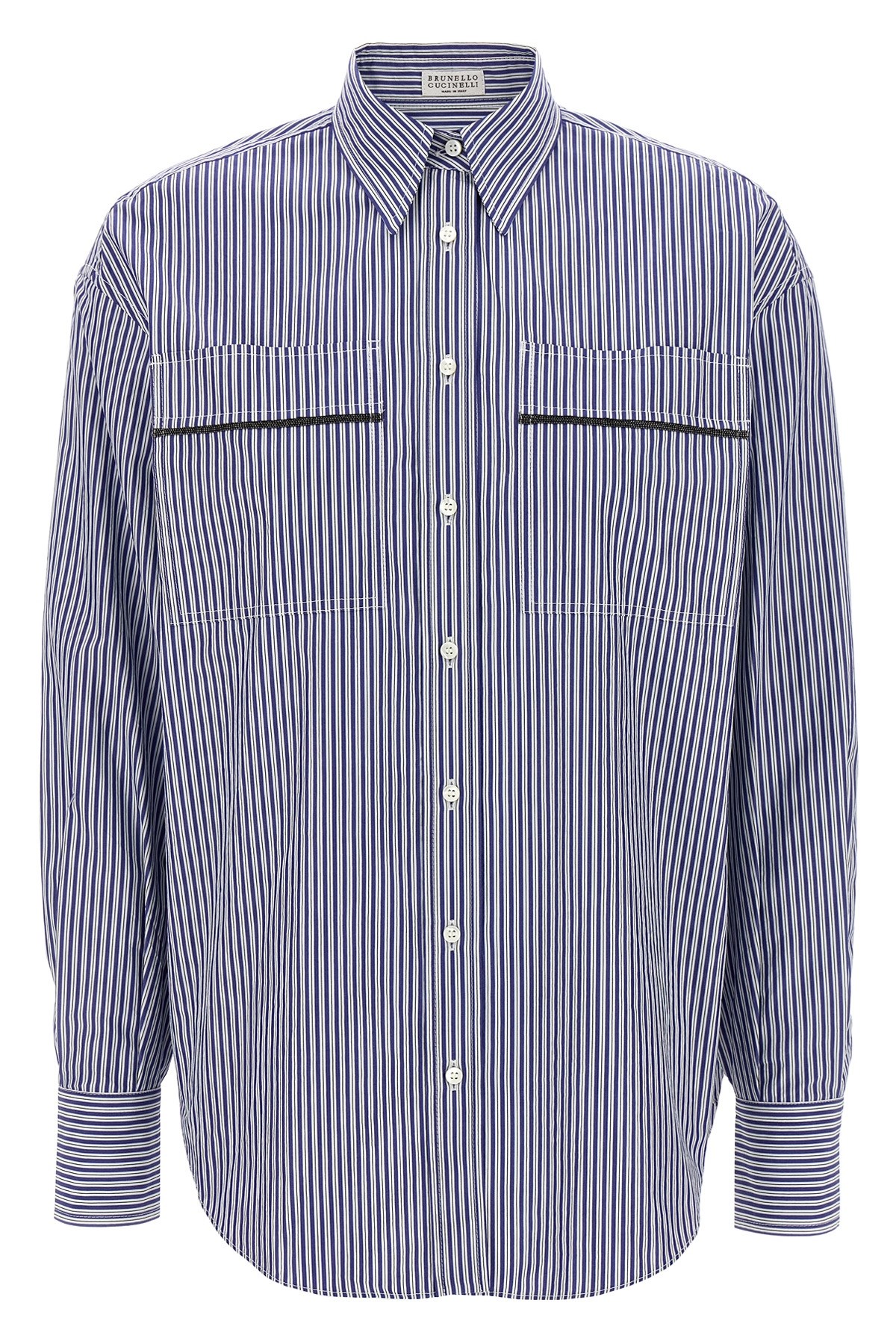 Brunello Cucinelli Monile Striped Shirt Shirt And Blouse Multicolor