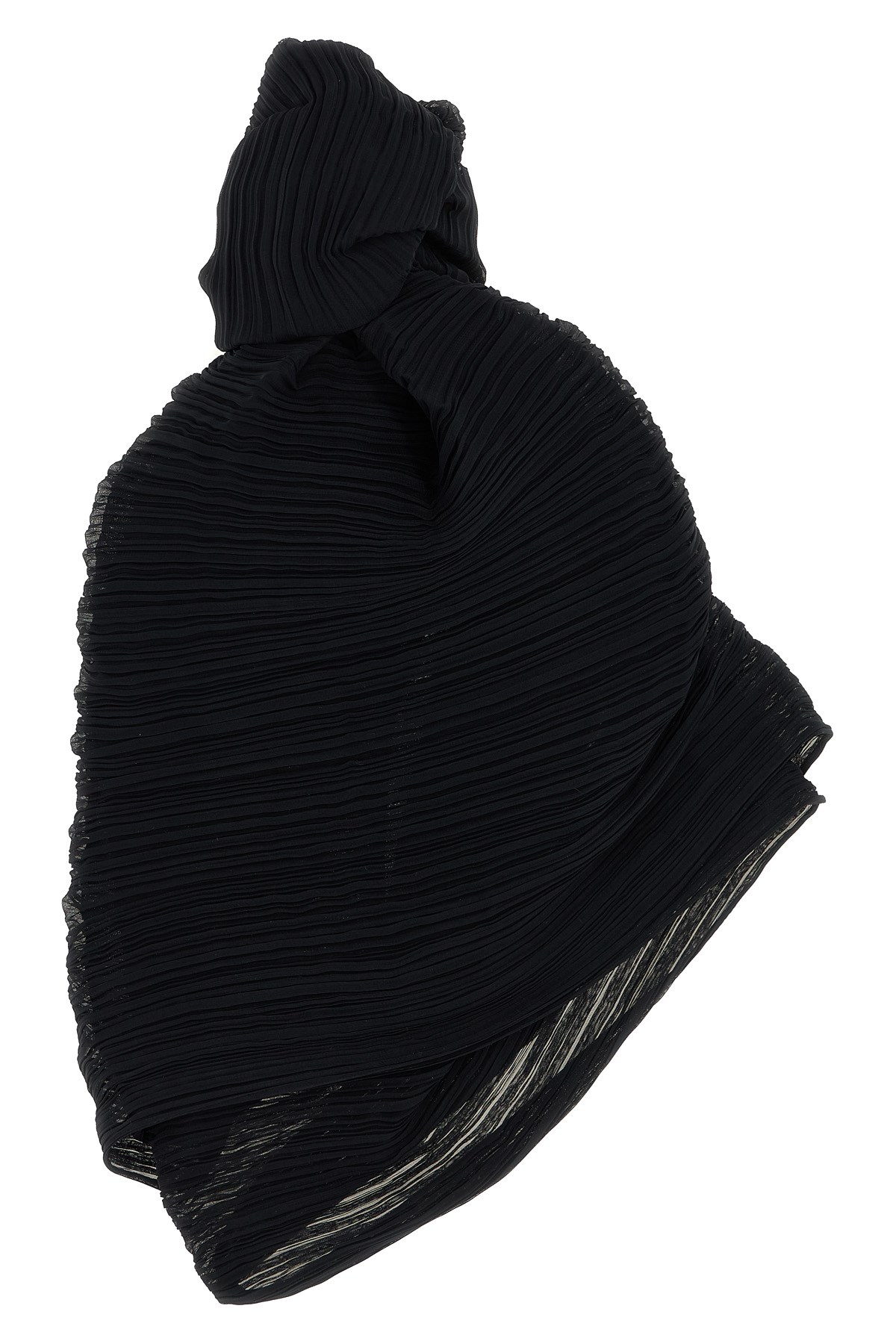 Issey Miyake Basic Madame-t Small Scarves And Foulards Black In Black