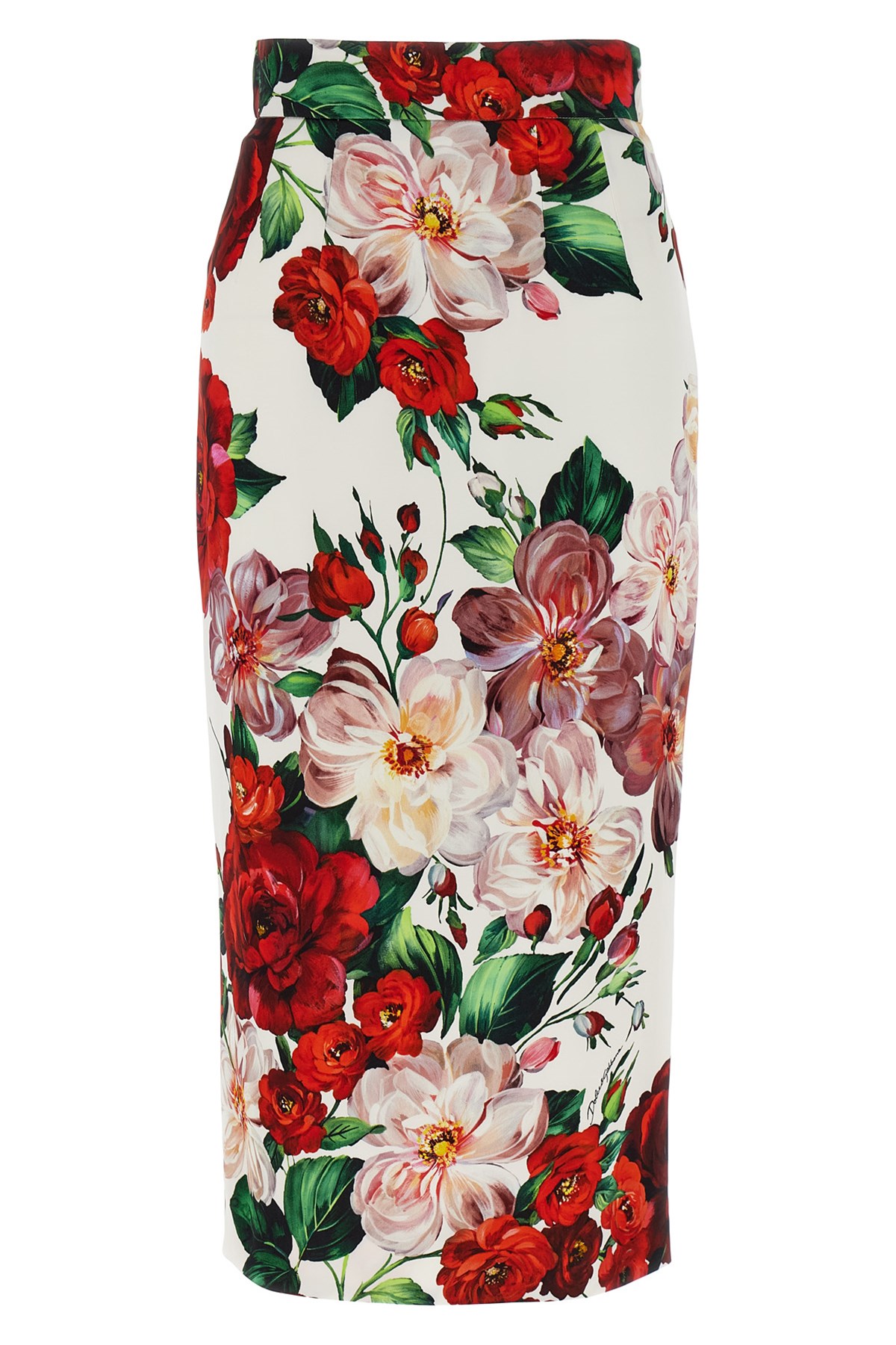 Shop Dolce & Gabbana Floral Longuette Skirt