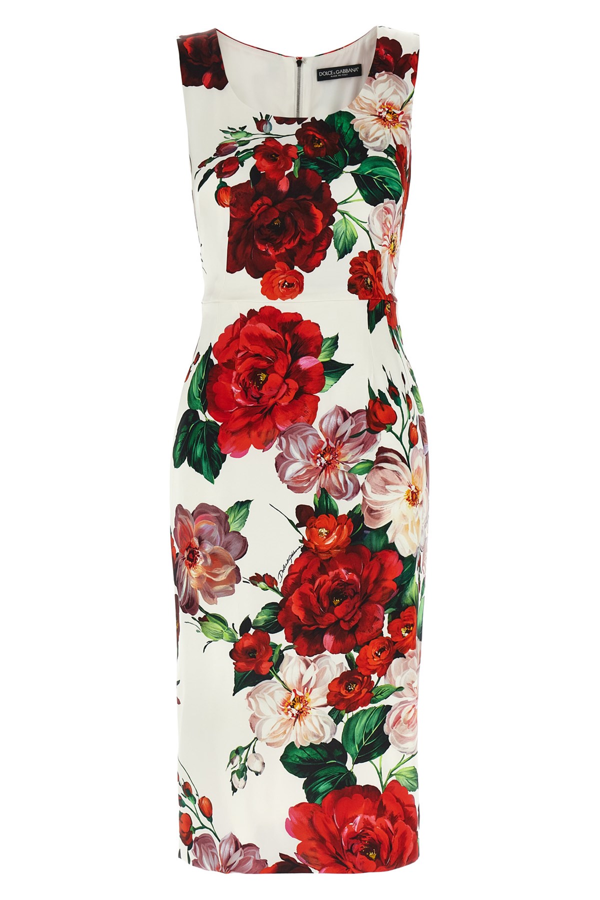Dolce & Gabbana White Dress With Floral Print