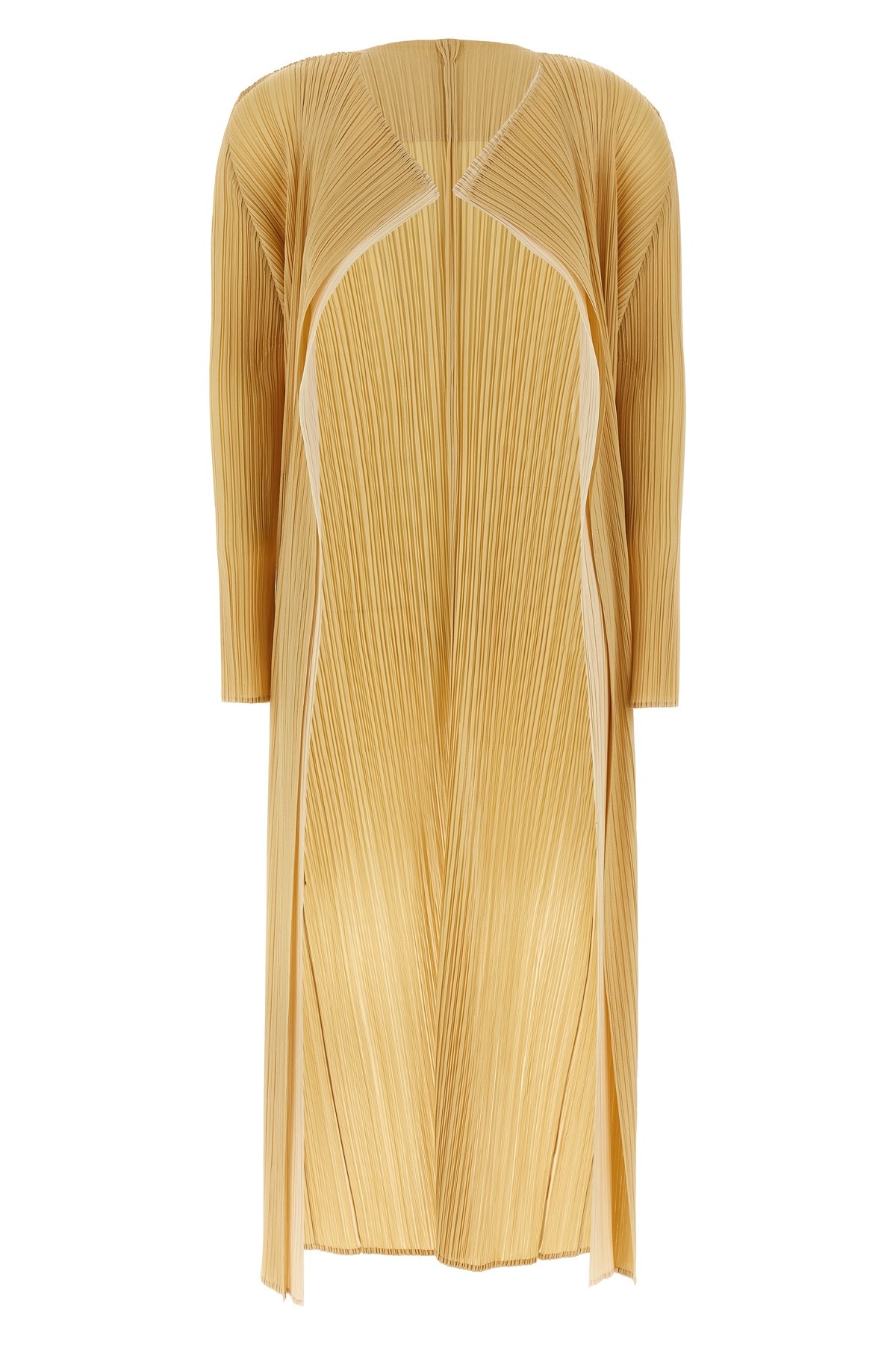 Issey Miyake Two-tone Cardigan Sweaters And Cardigans Beige In Neutral