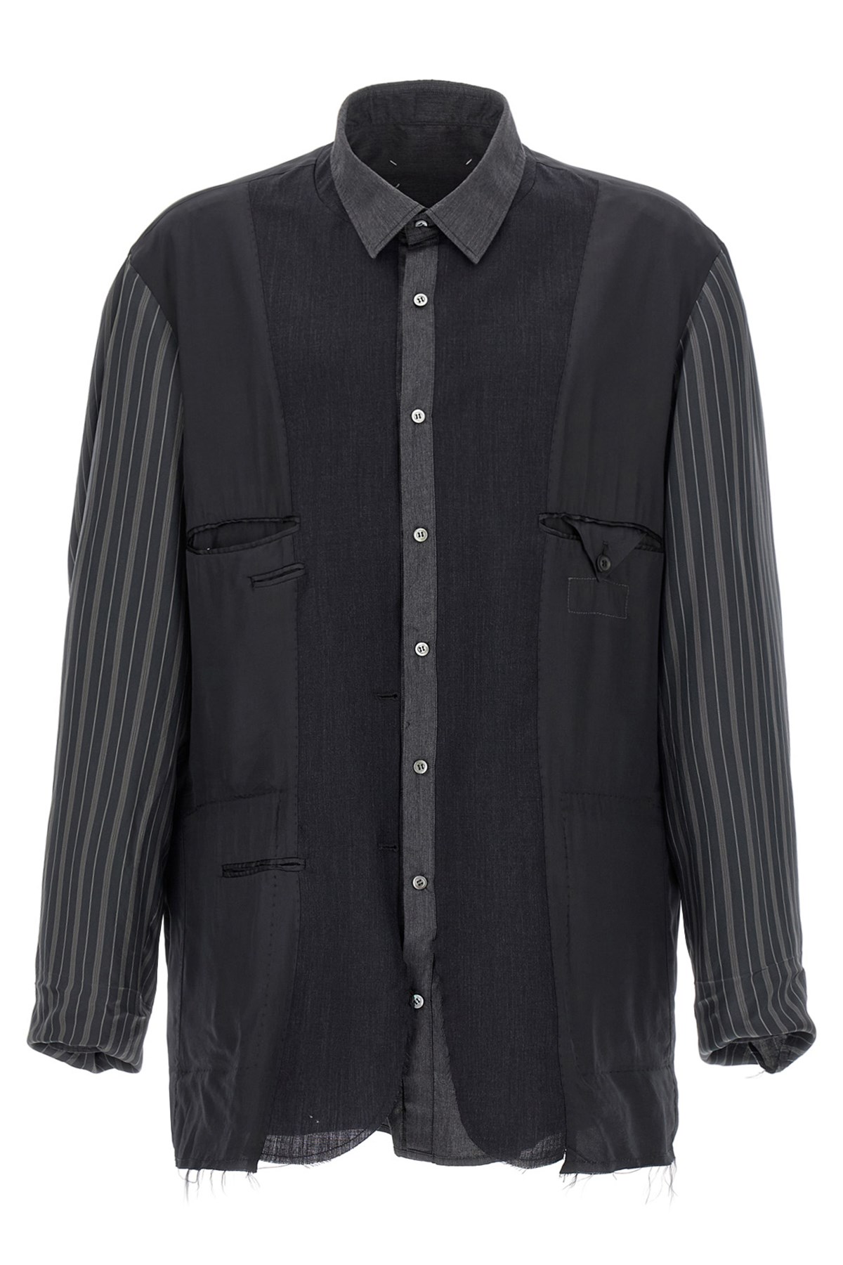 Maison Margiela Patchwork Reversible Jacket Casual Jackets And Parka Gray