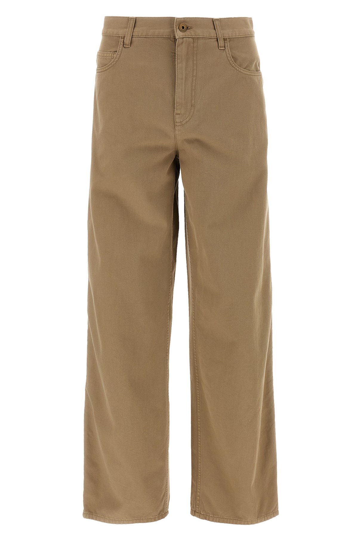 Burberry Trousers Featuring Wide Leg And 5 Pockets In Brown