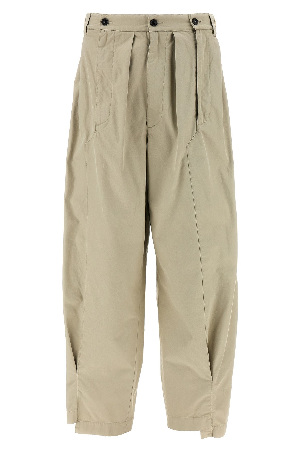 Dsquared2 Tailored Pleated Trousers With Button Detailing In Brown
