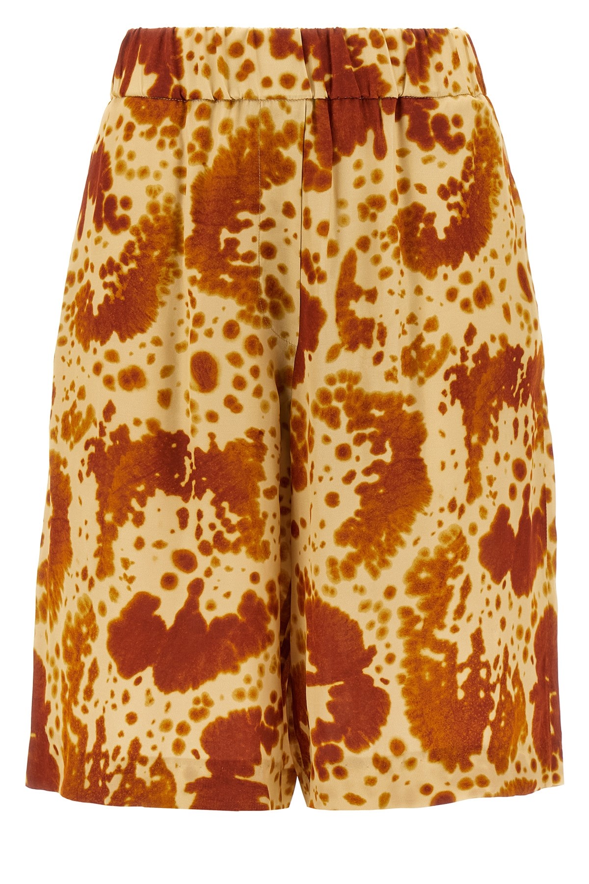 Dries Van Noten Bermuda Shorts With Elastic Waistband And Pockets In Brown