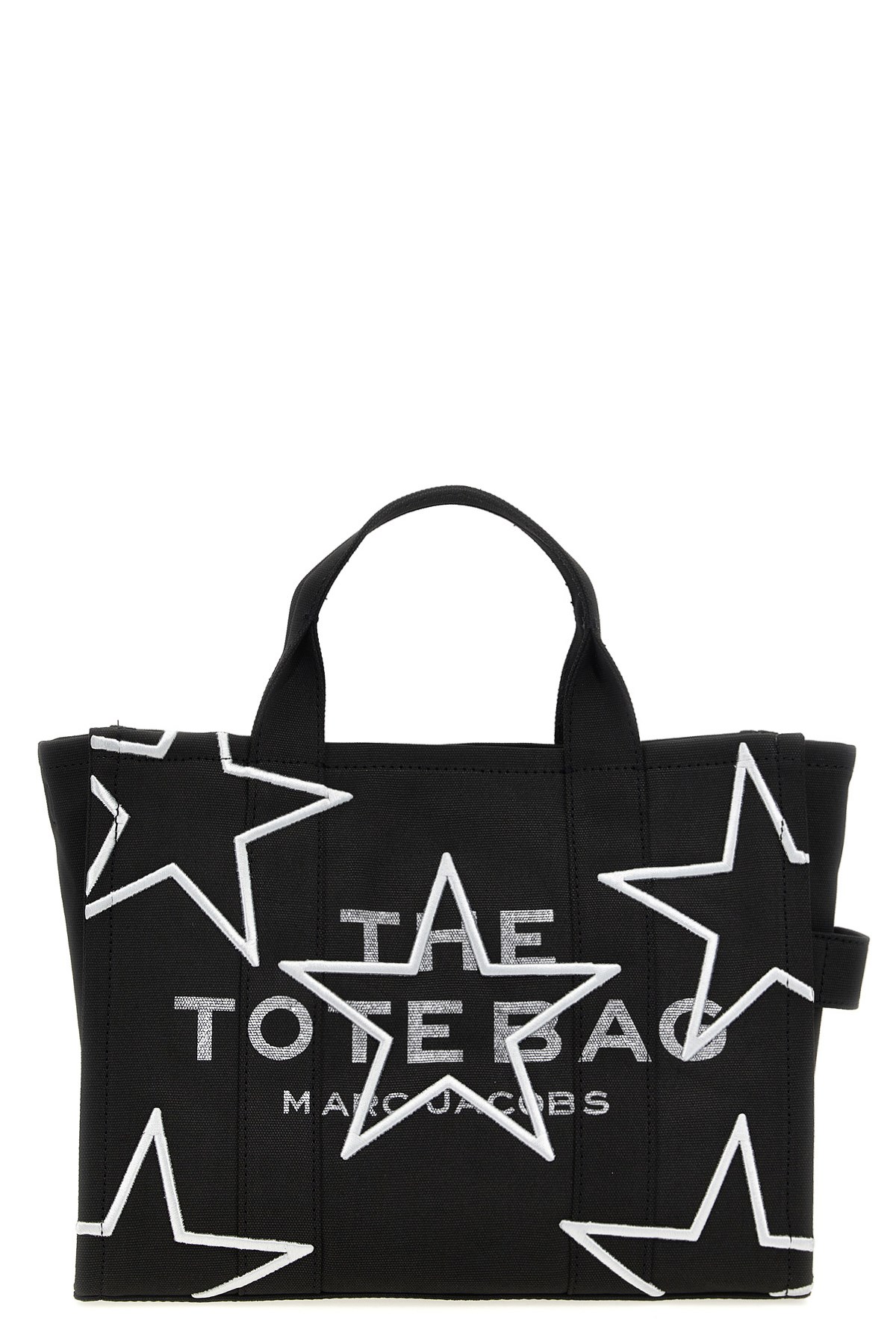 Marc Jacobs Structured Black Handbag With Star Motif And Versatile Strap