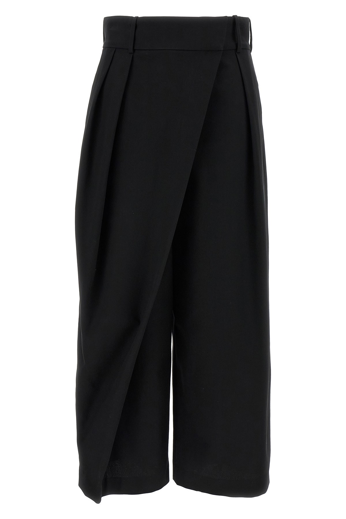 Loewe Anthracite Grey Wool Wide Trousers Women