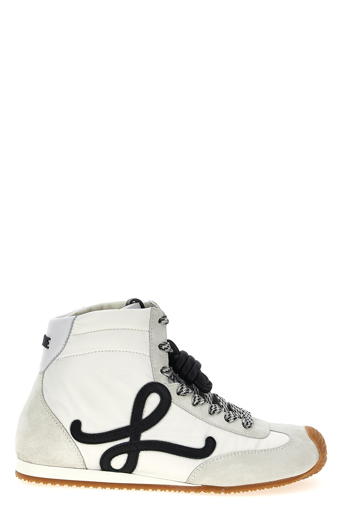 Loewe Ballet Runner 2.0 Leather-trimmed Shell And Suede High-top Sneakers