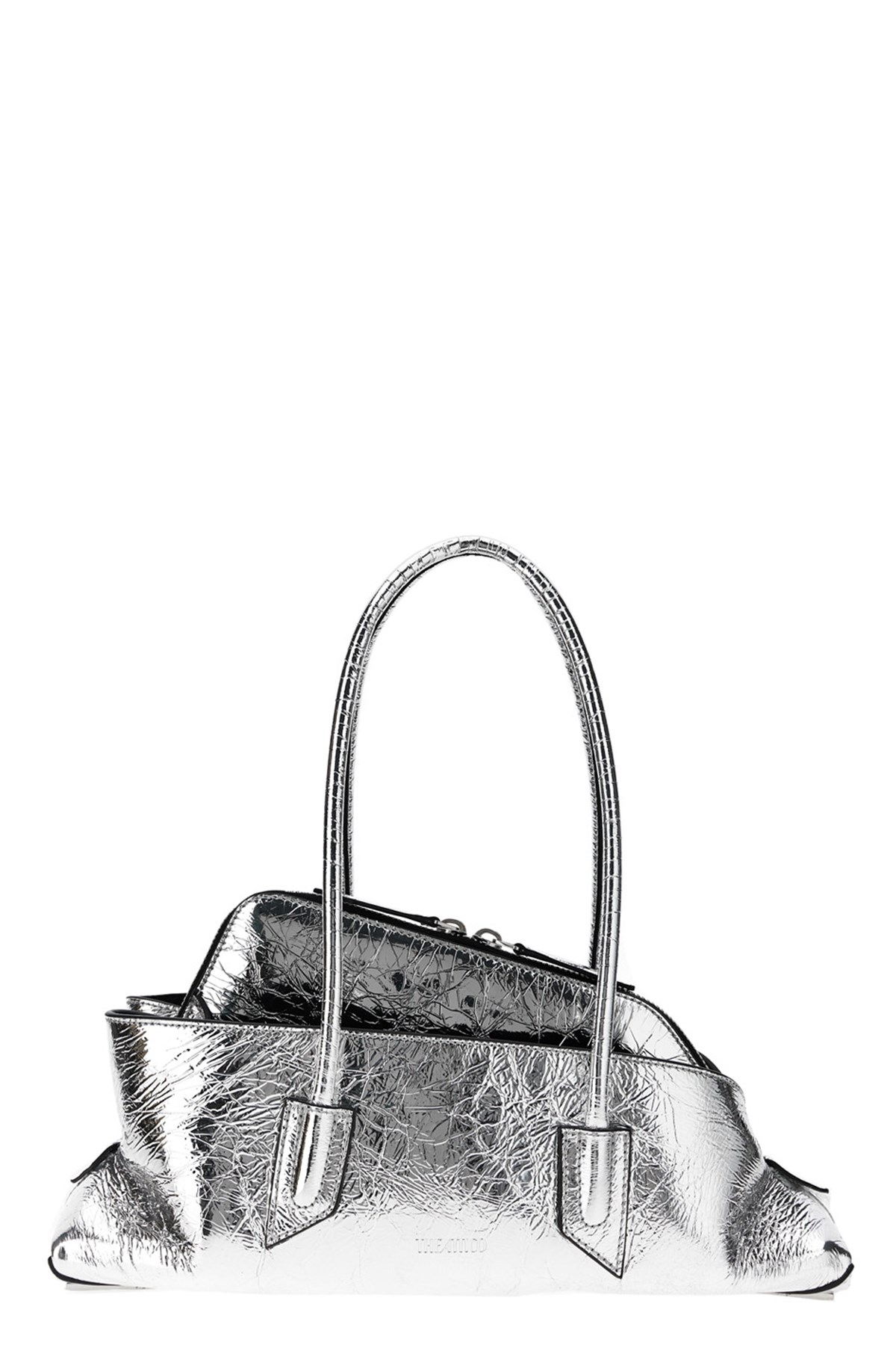 Attico 'la Passeggiata Small' Shoulder Bag In Silver