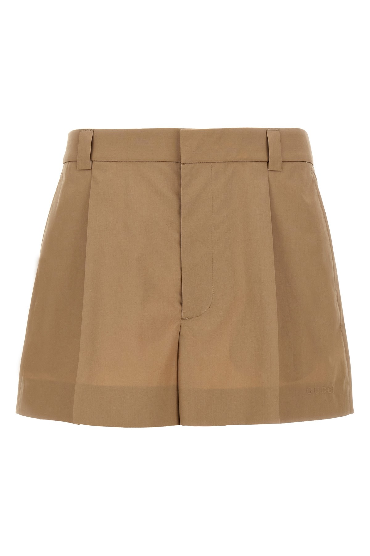 Gucci Cotton Shorts Bermuda And Short Beige In Brown