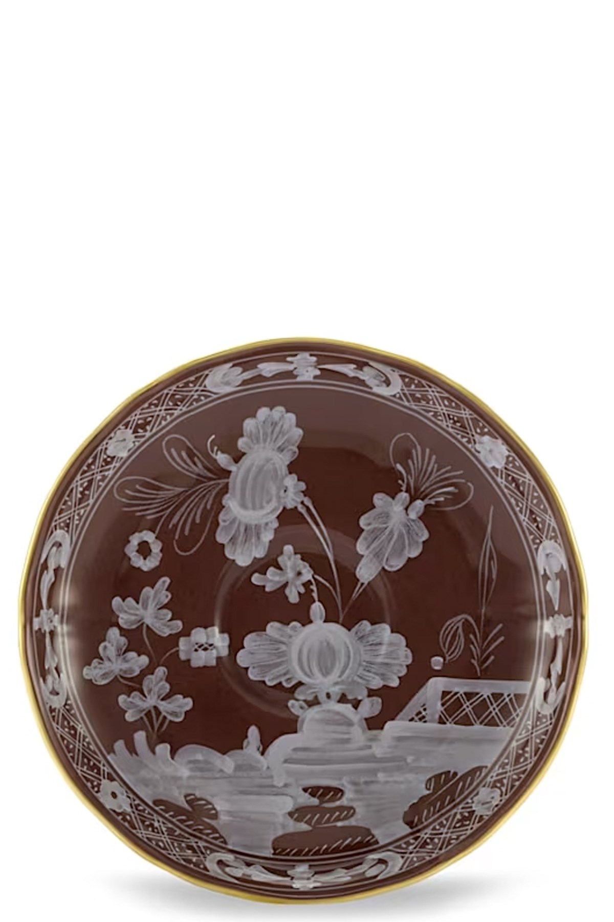 Ginori 1735 Coffee Plate 'oriente Italiano' ⌀ 13 Cm In Brown