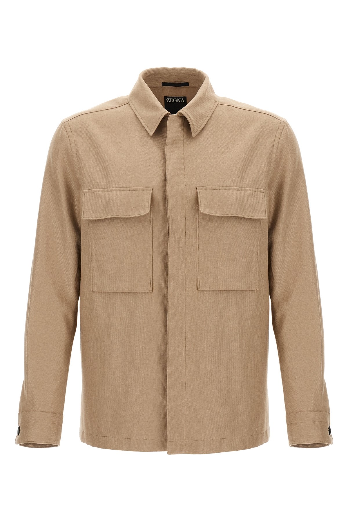 Shop Zegna Oasi Lino Overshirt