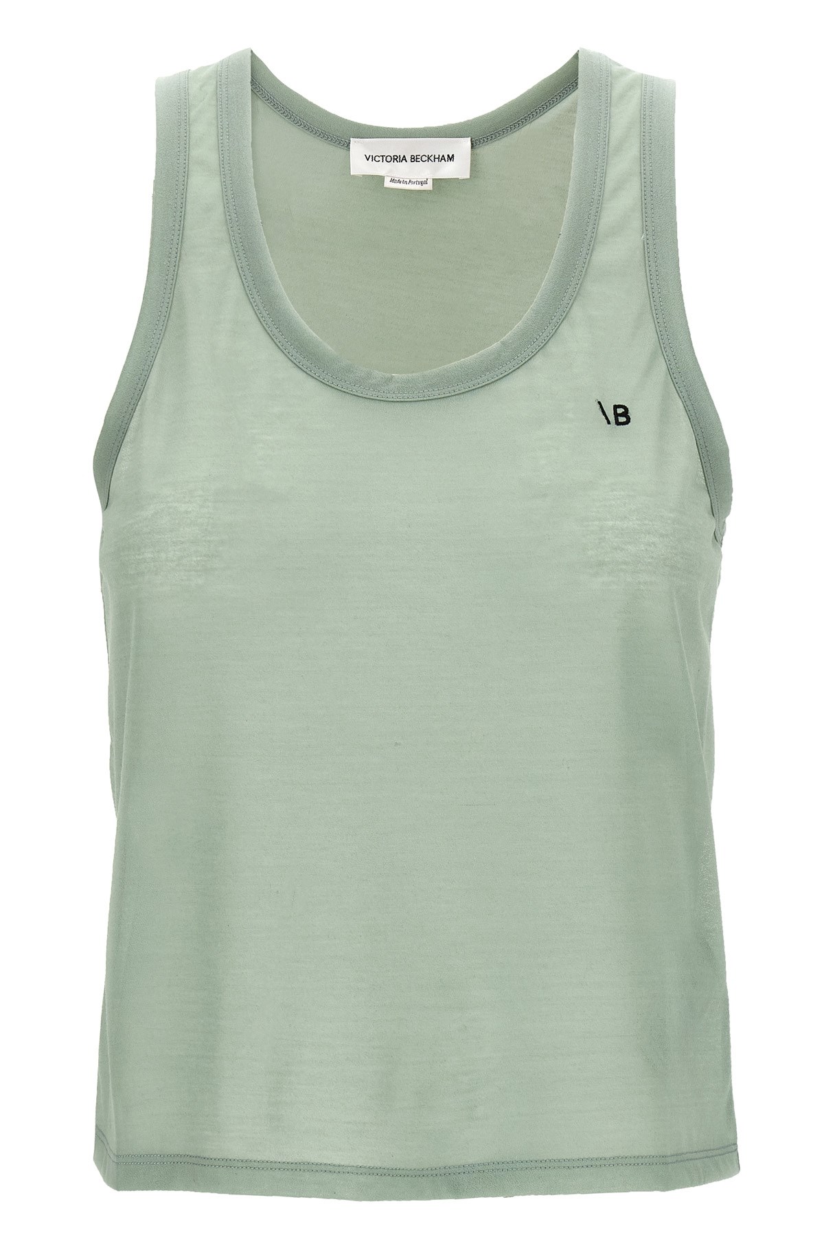 Shop Victoria Beckham Logo Embroidery Tank Top