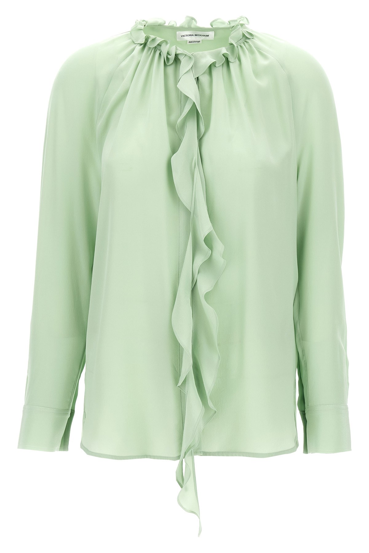 Victoria Beckham Ruffled Crepe De Chine Shirt