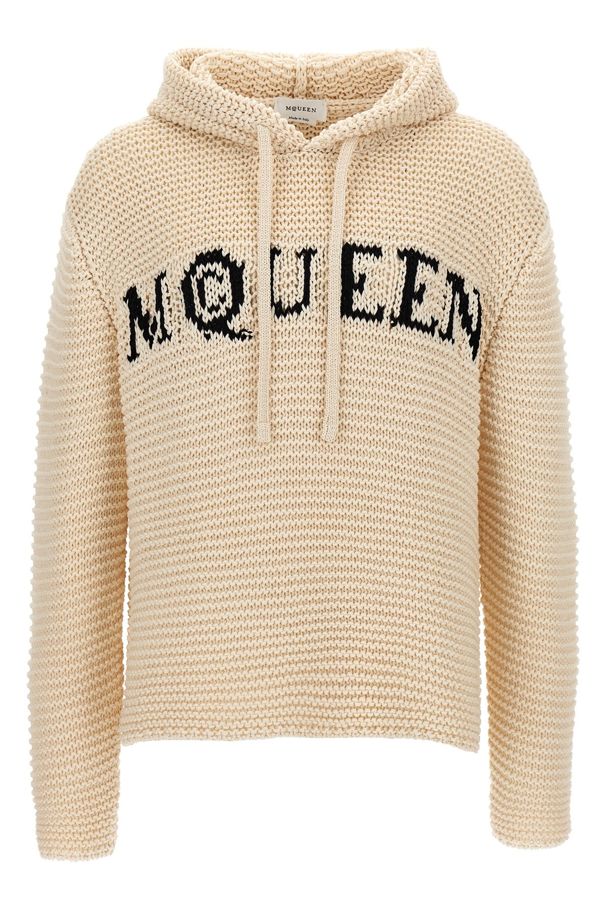 Alexander Mcqueen Mcqueen Inlaid Logo Hoodie In Brown