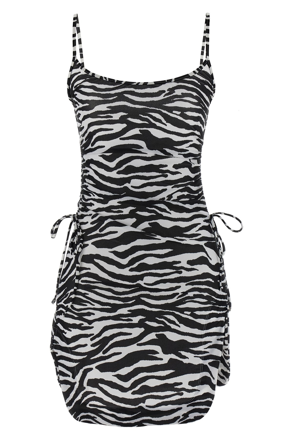 Attico Zebra Beach Cover-up In Stretch Fabric