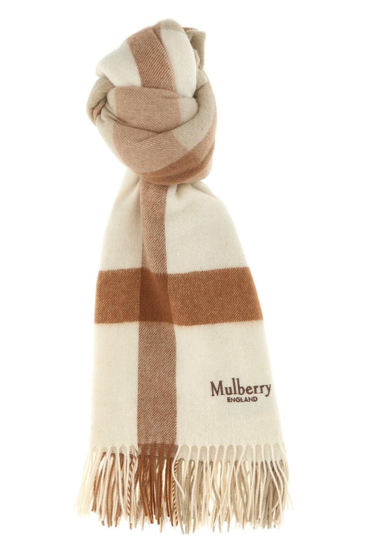Mulberry Check Scarf Scarves And Foulards Multicolor In Neutral