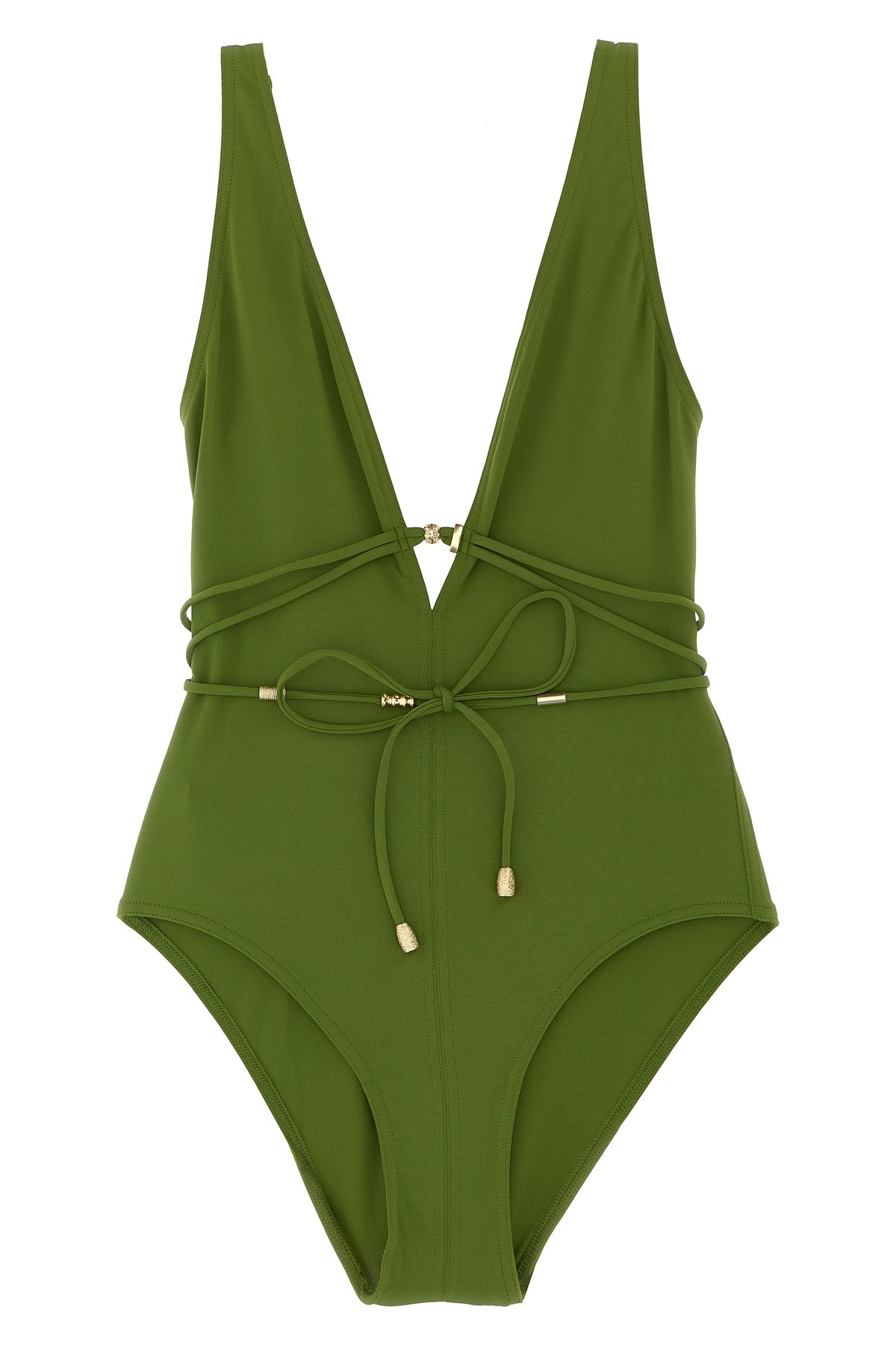 Eres V-neckline Swimsuit With Waist Tie Detail